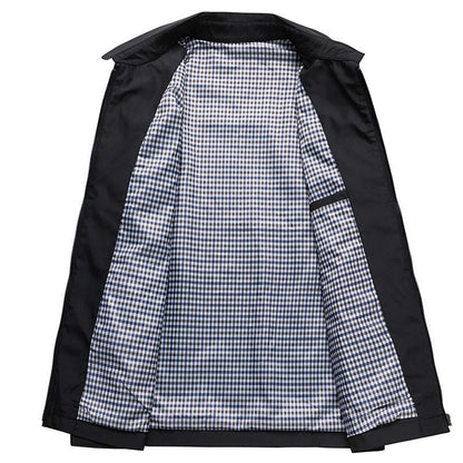 Minimalistische Rits Voorzijde Casual Zomer Jas Voor Heren