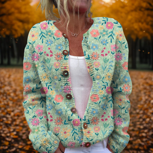 ALEAH | Cardigan met Bloemenpatroon