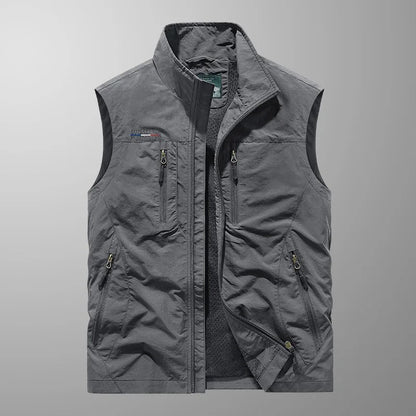 Bodywarmer Heren Rits Opstaande Kraag Outdoor Vest