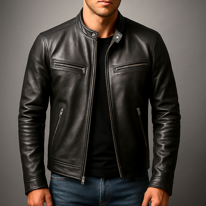 Heren Slim Fit Jas Met Rits Voor Lente En Zomer