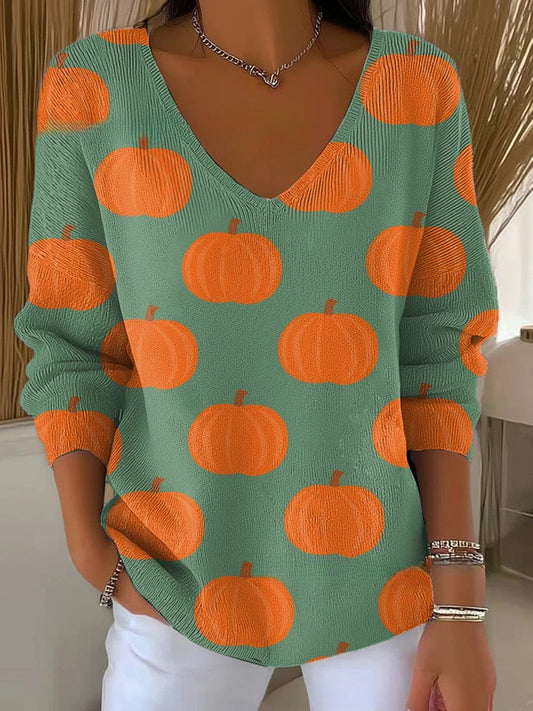 Béatrice – Kleurrijke trui met V-hals