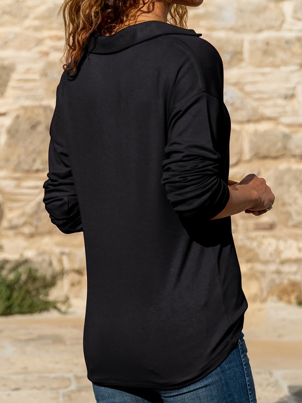 Lovas | Zachte halfzip met kraag