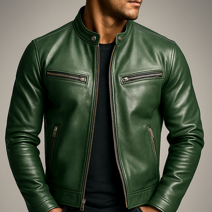 Heren Slim Fit Jas Met Rits Voor Lente En Zomer