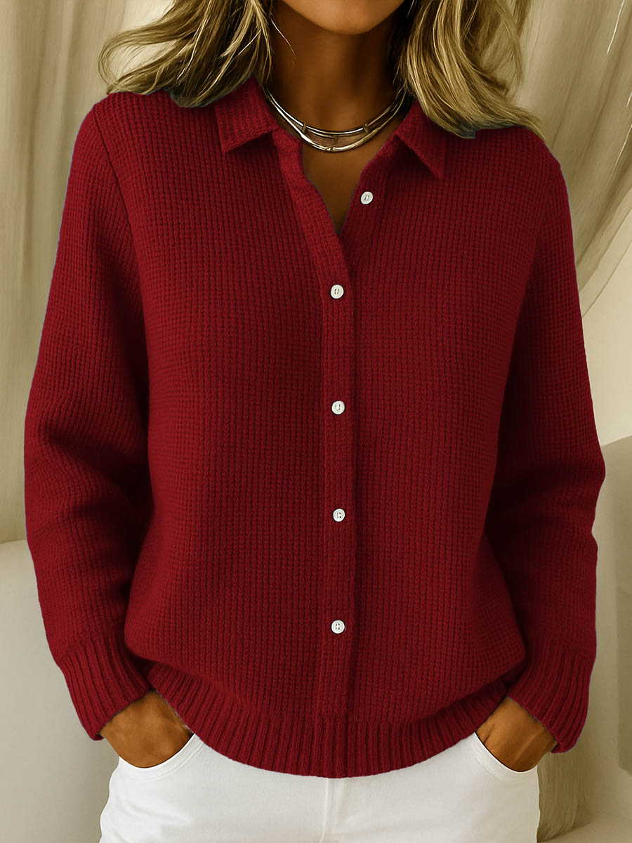 Elena | Klassieke Cardigan in Zachte Wol