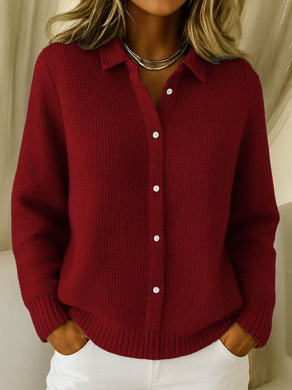 Elena | Klassieke Cardigan in Zachte Wol