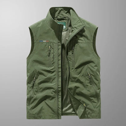 Bodywarmer Heren Rits Opstaande Kraag Outdoor Vest