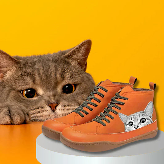 Leren laarzen voor kattenfans