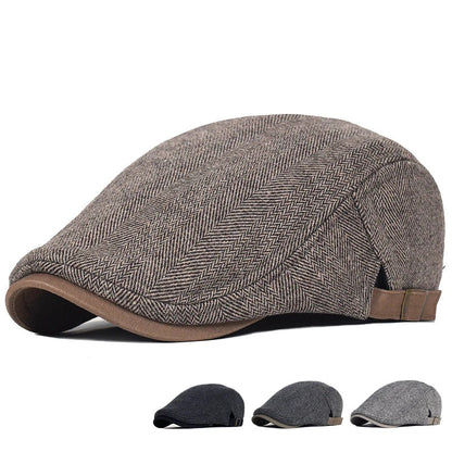 Lovas™ | Moderne Heren Pet met Herringbone Motief