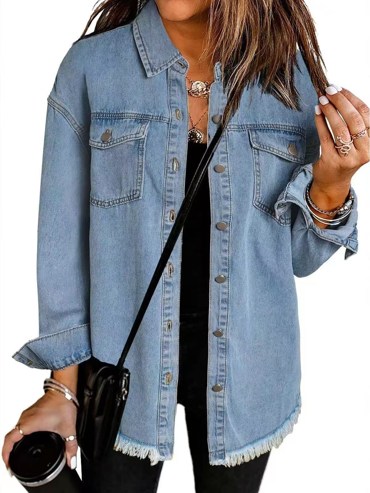 Lovas  | Jeansjack met knopen