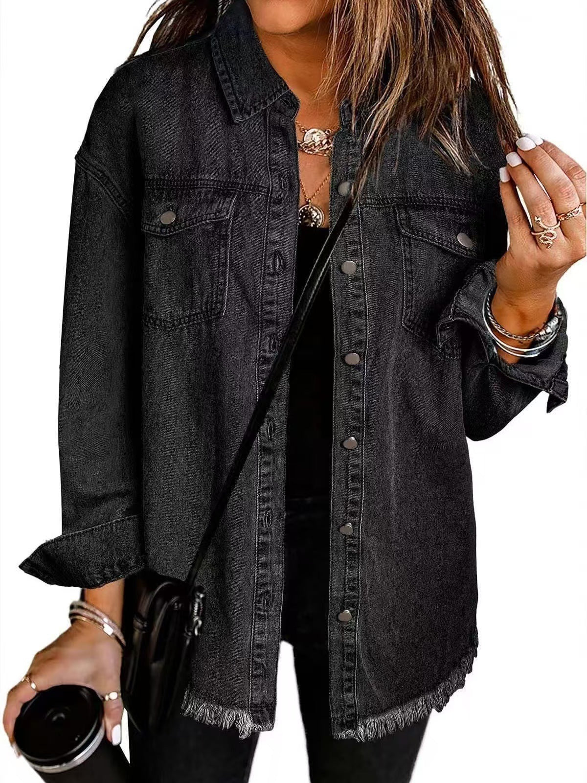 Lovas  | Jeansjack met knopen
