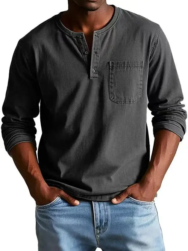 Denim Henley shirt