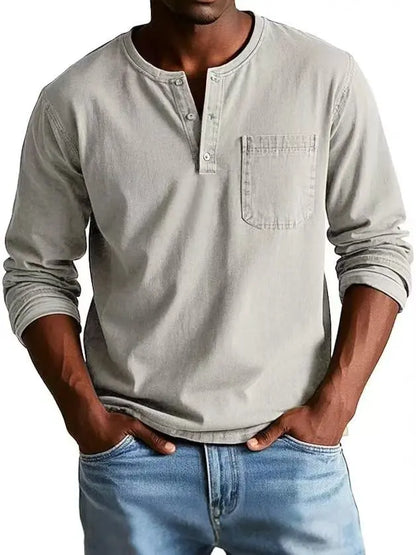 Denim Henley shirt