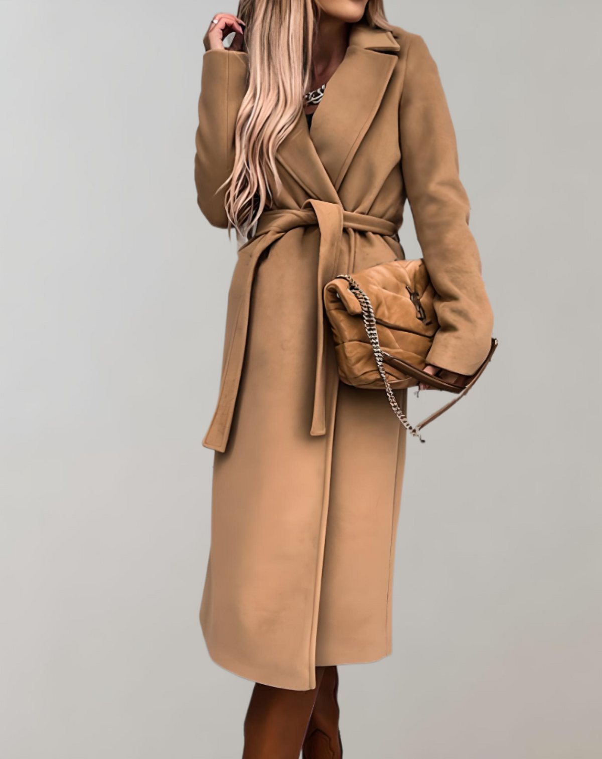 Zara | Lange damesjas met riem