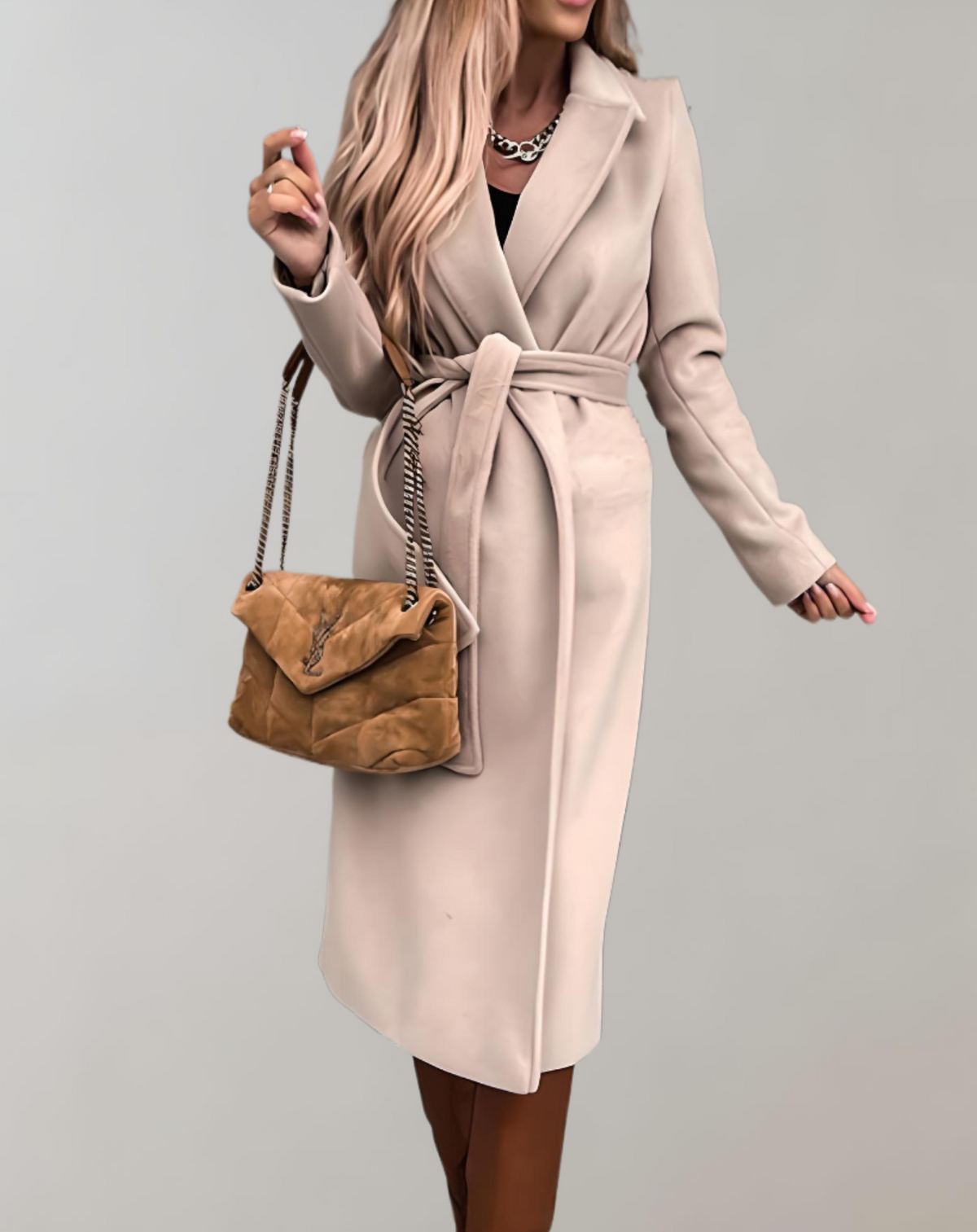Zara | Lange damesjas met riem