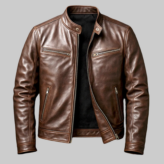 Heren Slim Fit Jas Met Rits Voor Lente En Zomer