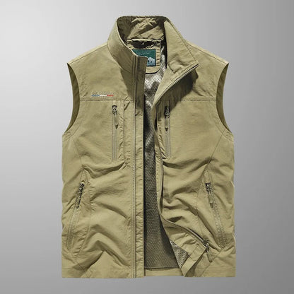 Bodywarmer Heren Rits Opstaande Kraag Outdoor Vest